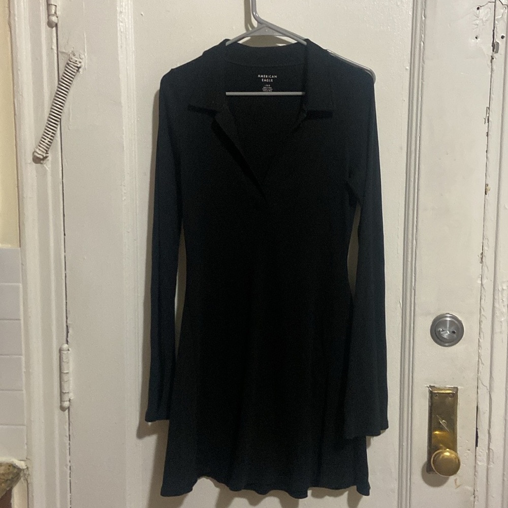 Black skater dress- size L